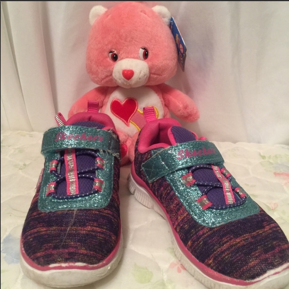 Girls Skechers Memory Foam Tennis Shoes sneakers